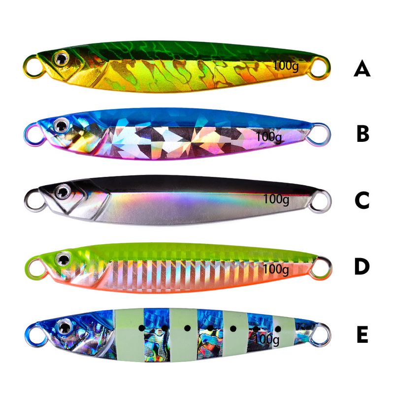 Luminous Lead Fish Sinking Long Casting Metal Lure Jig Bionic Bait Sea Iron Plate Fishing Gear_voghion.com