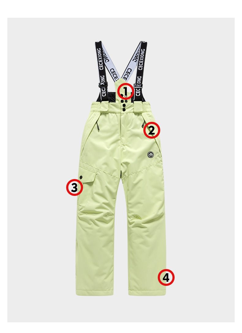 Conjunto de traje de invierno para niños, cálido, impermeable, resistente al viento, profesional, de una pieza, para niñas_voghion.com