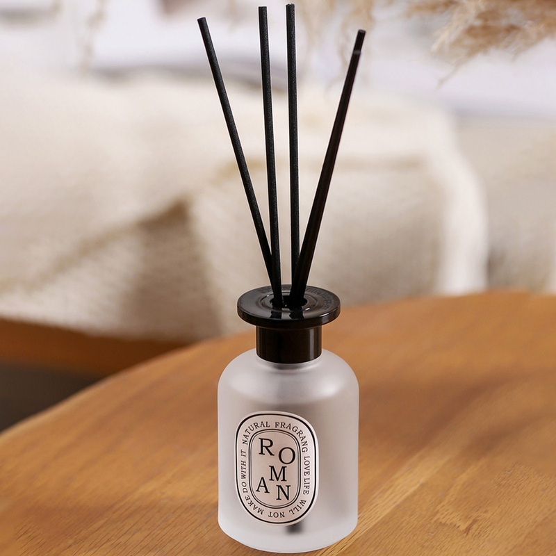 200 ml Glas-Red-Diffusor mit Stab, Raumduft-Aromatherapie-Öl-Diffusor für Zuhause, Badezimmer, Schlafzimmer, Hotel-Duftdiffusor_voghion.com