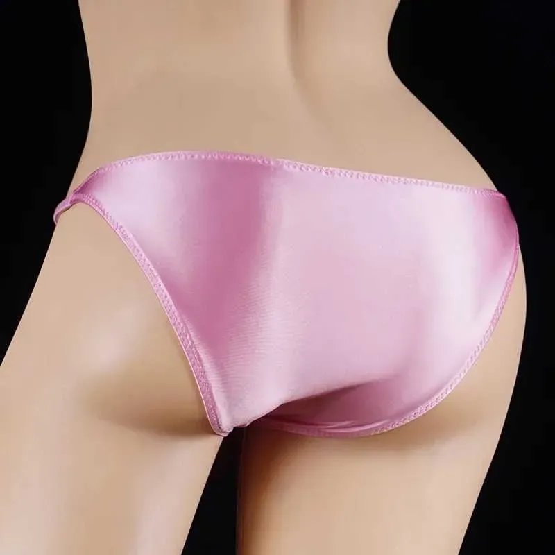 Slip de bain homme sexy et brillant, long, style gay, collection 2025, avec poche généreuse, effet brillant et huileux._voghion.com