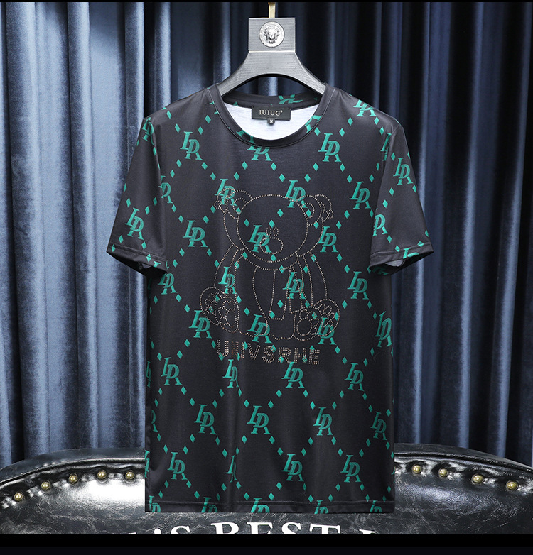 Herren-T-Shirt im neuen Sommerstil 2024 aus mercerisierter Baumwolle mit 3D-Thermotransfer und Rundhalsausschnitt, kurzärmelig_voghion.com