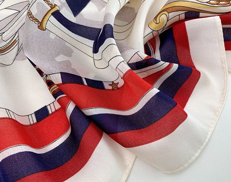 Spring and Autumn New Fashion Trend Women's Navy Style Proessional Simulation Silk Decoration Shawl Sun Protection_voghion.com