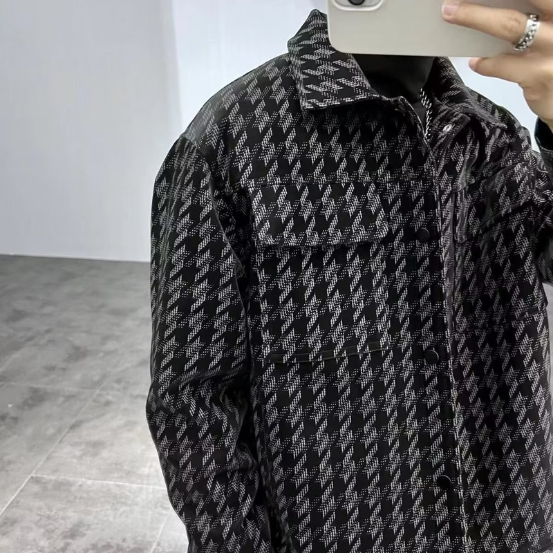 Cappotto Xiaoxiangfeng da uomo di fascia alta primavera e autunno marchio di moda Rascal Shuai giacca a quadri scozzese allentata casual_voghion.com