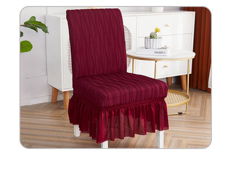 Stretchable Elastic Dining Chair Covers Set - Dustproof, Breathable & Cool-Touch Polyester Fabric, Universal Fit For Home, Hotel & Restaurant_voghion.com