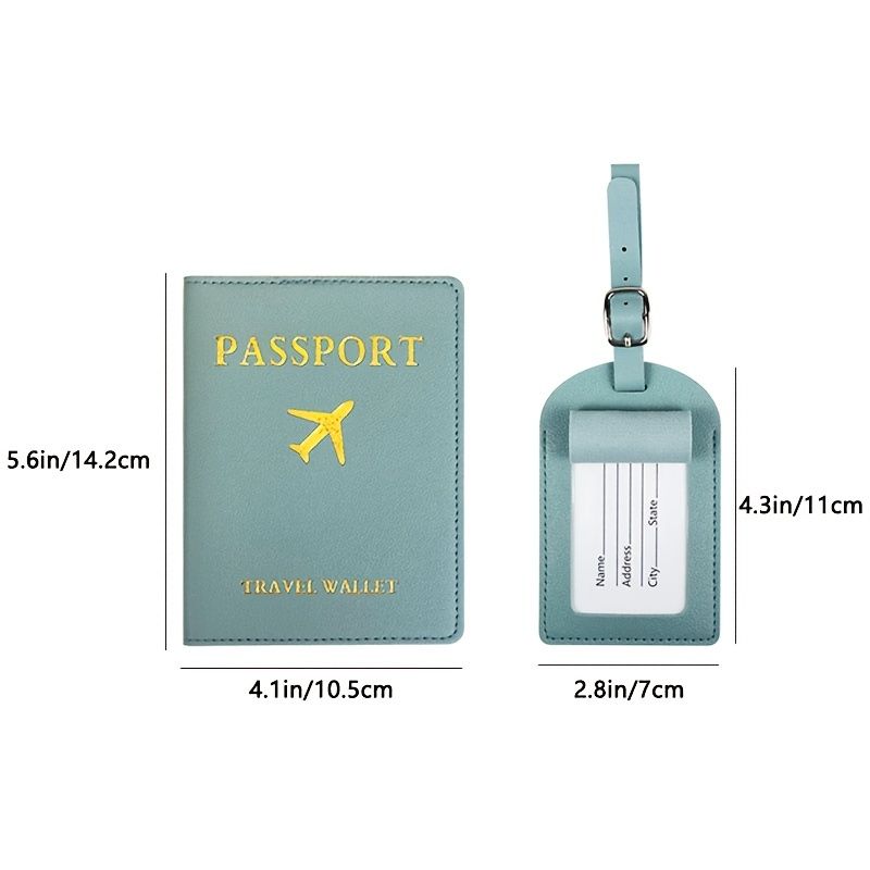 Luggage Tag And Passport Cover, Set Card Passport Holder Set Luggage Tag Passport Holder Passport Cover_voghion.com