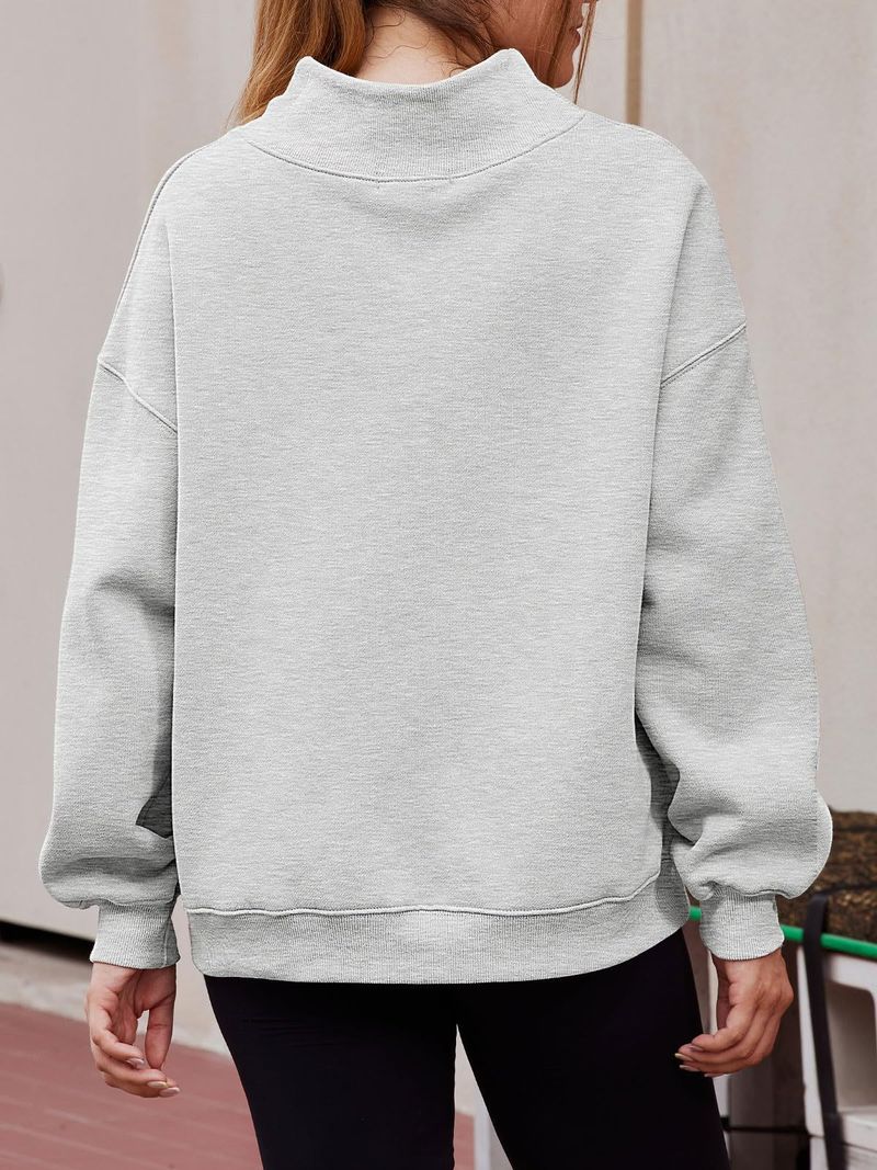 Women's sweatshirt long sleeve turtleneck pullover sweatshirt casual sweatshirt fleece top_voghion.com