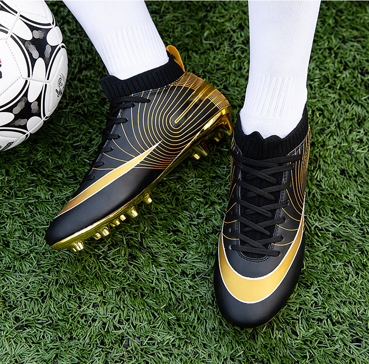 Large Size New Men's Breathable High-top Long And Short Nails Football Shoes Grass Training Shoes Football Shoes_voghion.com