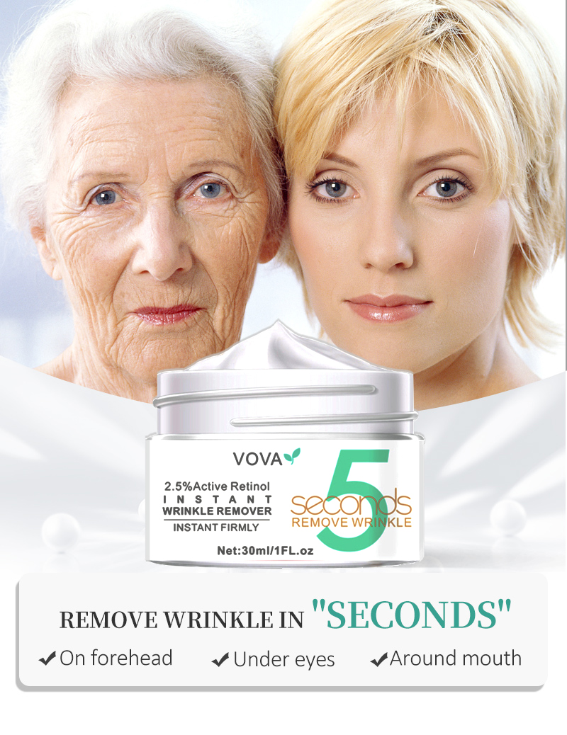 2-5 stk. retinol øyeblikkelig rynkefjerningskrem 5 sekunder løft fast anti-aldring forbedrer poser falmer fine linjer ansiktspleieprodukt_voghion.com