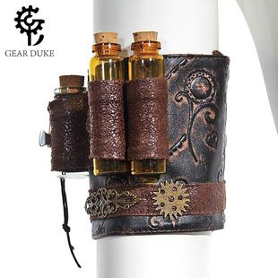 Medeltida vintage präglad handledsstöd COSPLAY scenrekvisita riddare Handskydd tillbehör_voghion.com