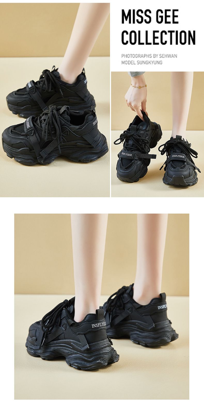 Scarpe da papà per studentesse, sportive, da corsa, casual, con plateau e altezza rialzata_voghion.com