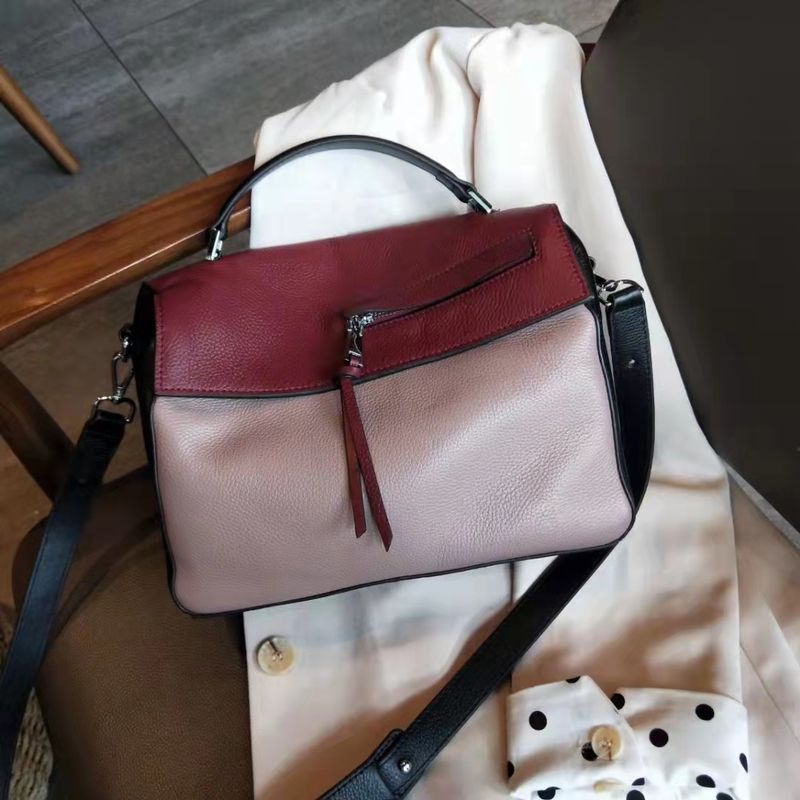 Borsa a tracolla monospalla da donna, versatile, alla moda, di grande capacità, in morbida pelle, con tracolla lunga, nuova, sottobraccio_voghion.com