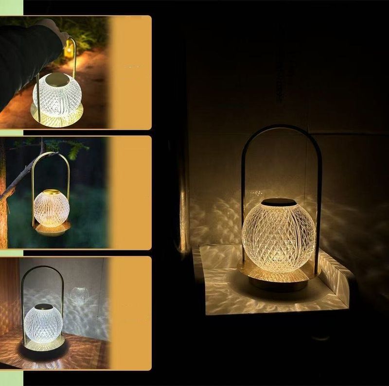Lampada da tavolo in metallo portatile da campeggio creativa per ragazza turca INS, luce notturna per camera da letto e comodino_voghion.com