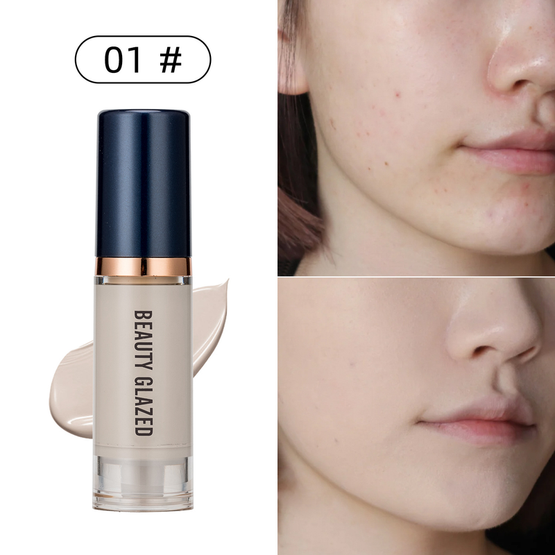 Vloeibare 6 ml gezichtsfoundation Volledige concealer Make-up Waterdichte basis Fleuren Whitening Cover Donkere kringen Mat_voghion.com