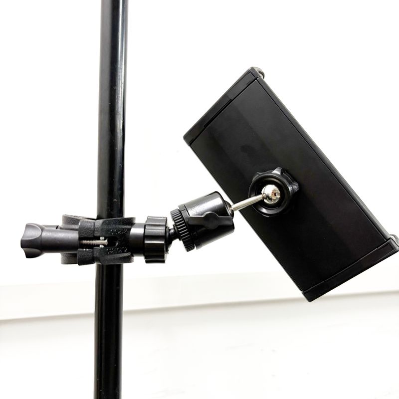4.7-13.5" Tablet And Smartphone Holder Microphone Stand With 360-Degree Rotatable Swivel Mount For Music Sheet Live_voghion.com