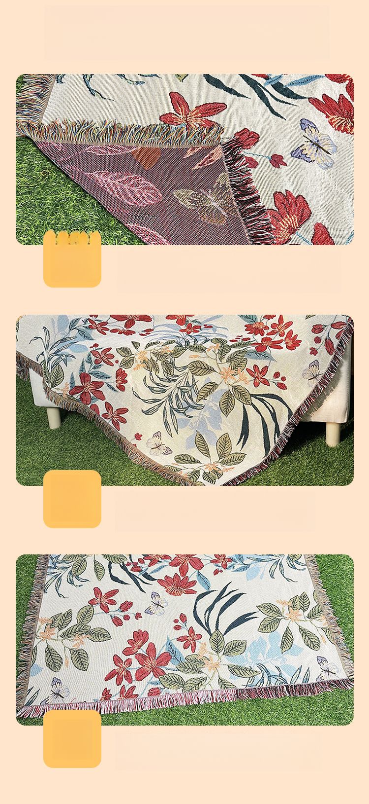 2025 Neue multifunktionale Heimdecke mit Fransen – minimalistischer Stil_voghion.com