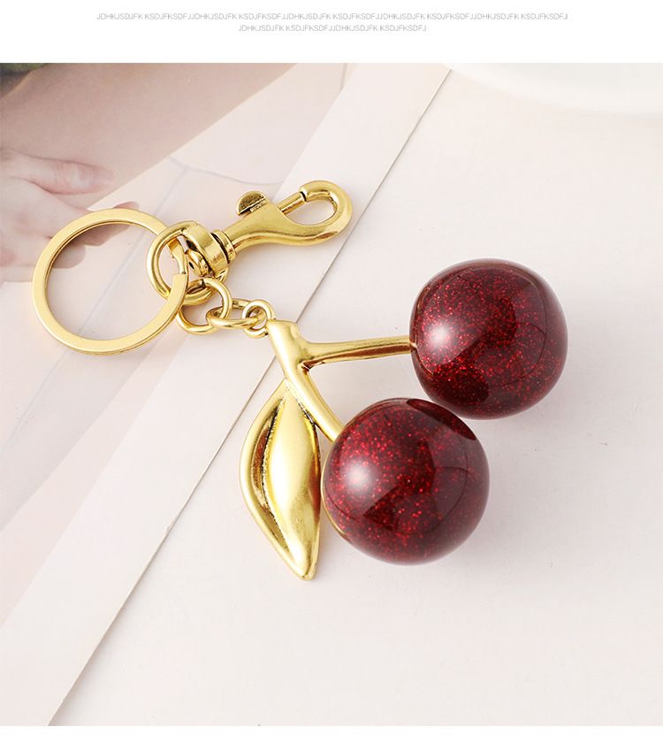 Obstbeutel Kirsche Schlüsselanhänger Auto Dekoration Anhänger kleines Geschenk_voghion.com