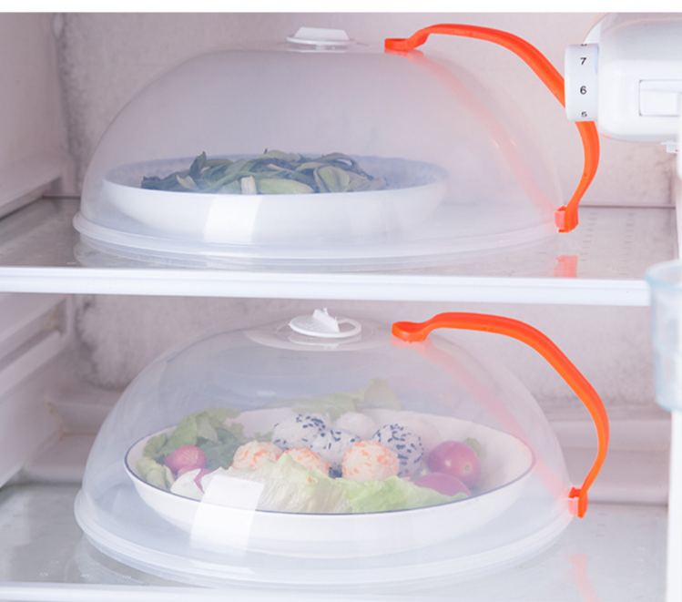 Coperchio antispruzzo per microonde in plastica trasparente ad alta temperatura per alimenti freschi e riscaldabili_voghion.com