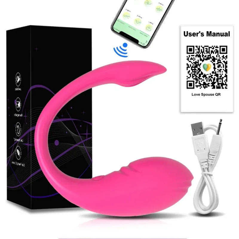 App-gesteuerter Vibrator für Frauen, Klitorisstimulator, G-Punkt-Stimulator, tragbares Liebes-Ei, vibrierendes Sexspielzeug für Erwachsene_voghion.com