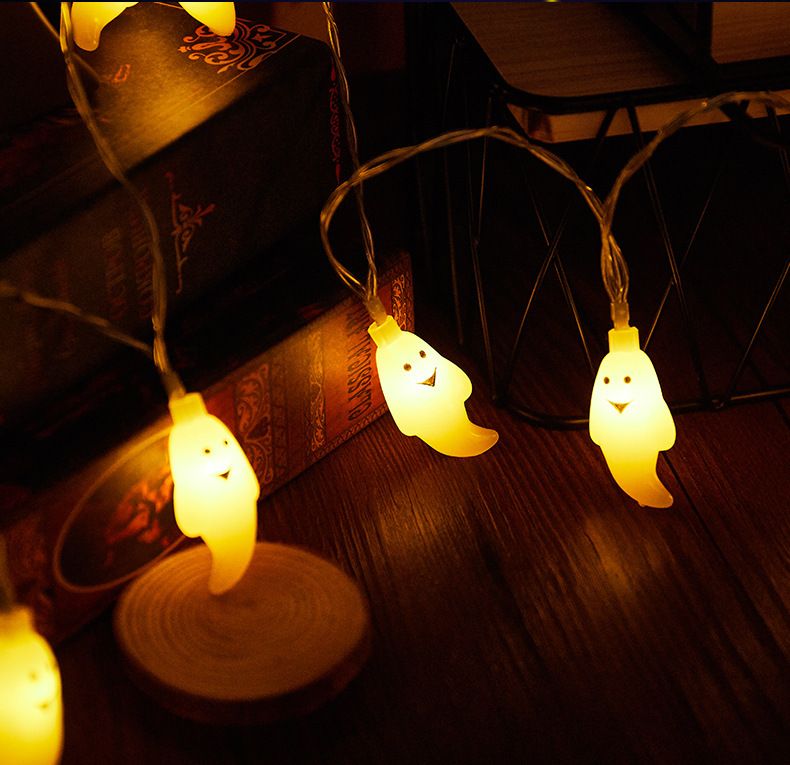 Luci LED a forma di fantasma per Halloween - 10/20 occhi, alimentate a batteria/USB, bianco caldo e multicolore, impermeabili IP43_voghion.com