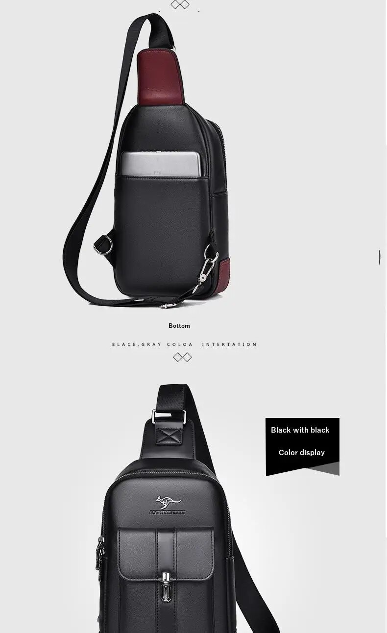 Bolso de pecho para hombre, bandolera, informal, de negocios, de moda, para colgar, mochila pequeña, novedad de 2023_voghion.com