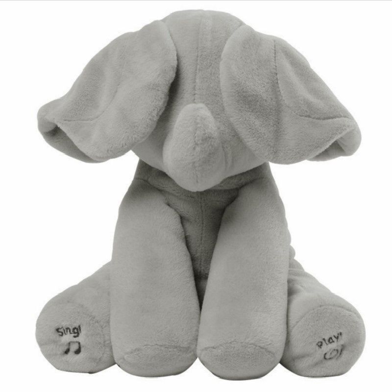 And Peekaboo Talking Animated Singing Elephant Baby Gifts Kids Educational_voghion.com
