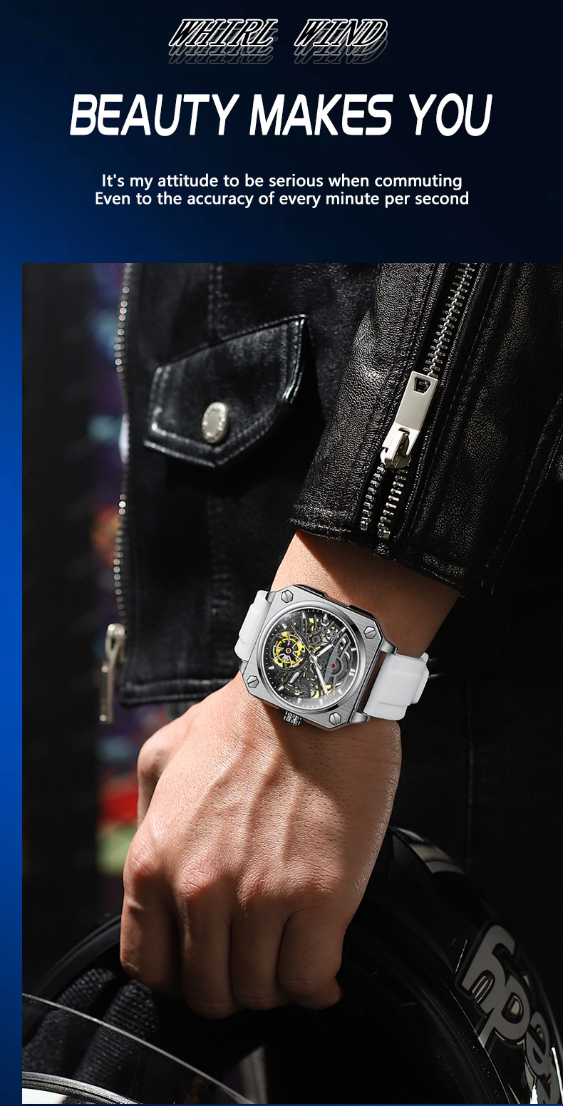 New light luxury couple square tourbillon automatic mechanical watch crystal transparent waterproof wristwatch_voghion.com