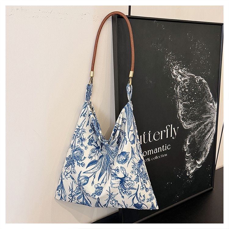 Damentaschen Freizeit Lazy Style Stickerei Zen Tragetasche Große Kapazität Leichte Pendler-Schulter-Umhängetasche Für Frauen_voghion.com