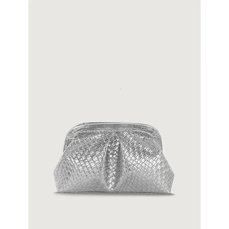 Creative Pleated Woven Texture Storage Premium Color Zipper Shopping Bag 251030_voghion.com