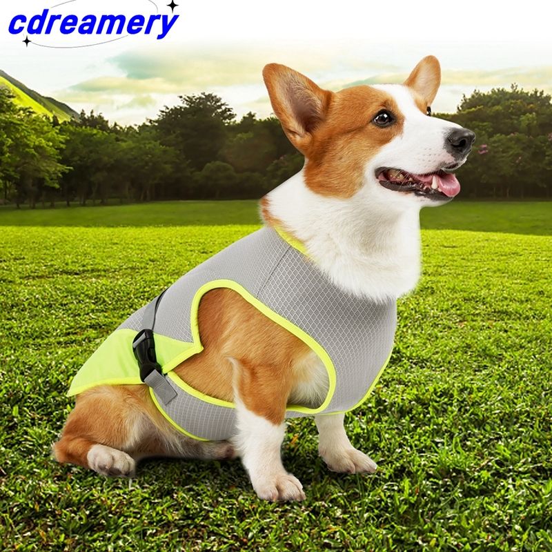 Summer Cooling Dog Vest, Breathable Mesh Jacket, Universal Outdoor Pet Cool Down Jacket For Dogs, Adjustable Cold Coat For Dogs_voghion.com