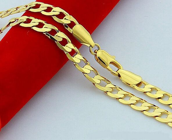 Heißverkaufter Silberschmuck, personalisierte NK-Halskette mit flacher Seite für Herren, 10 mm_voghion.com