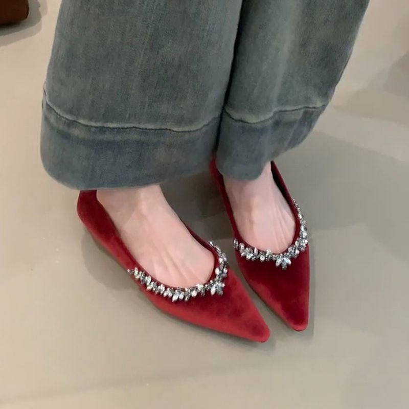 Nuove scarpe casual basse, comode e comode, stile francese, da donna, con punta a punta, slip-on, eleganti e basse_voghion.com
