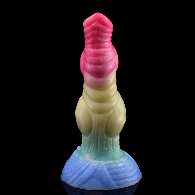 NNSX Cane Lupo Dildo 4 Nodi Giocattoli Sessuali per Donne con Ventosa Morbidi Masturbatori Animali in Silicone Multicolor_voghion.com