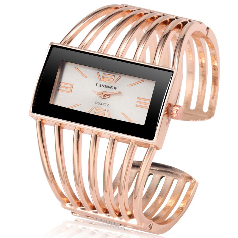 New Style Hollow Wrist Creative Rectangular Dial Ladies Versatile Quartz Women's Watch_voghion.com