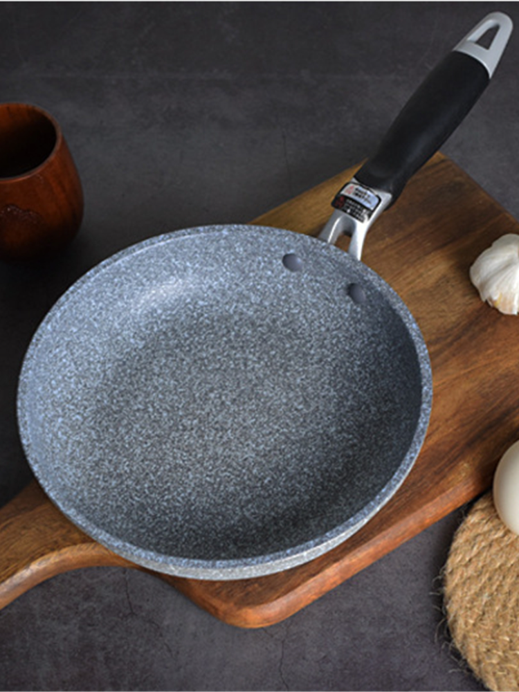 Sartén wok de piedra duradera, antiadherente, de cerámica, para inducción, ideal para cocinar en la cocina a gas o para carne._voghion.com