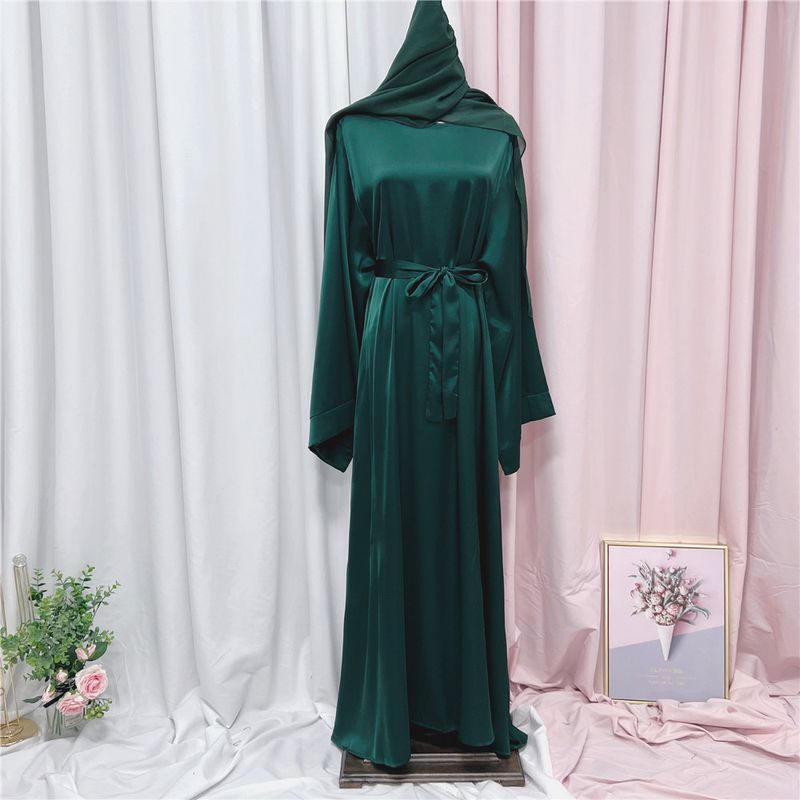 Women’s Clothing Turkish solid color large size multi color robe dress_voghion.com