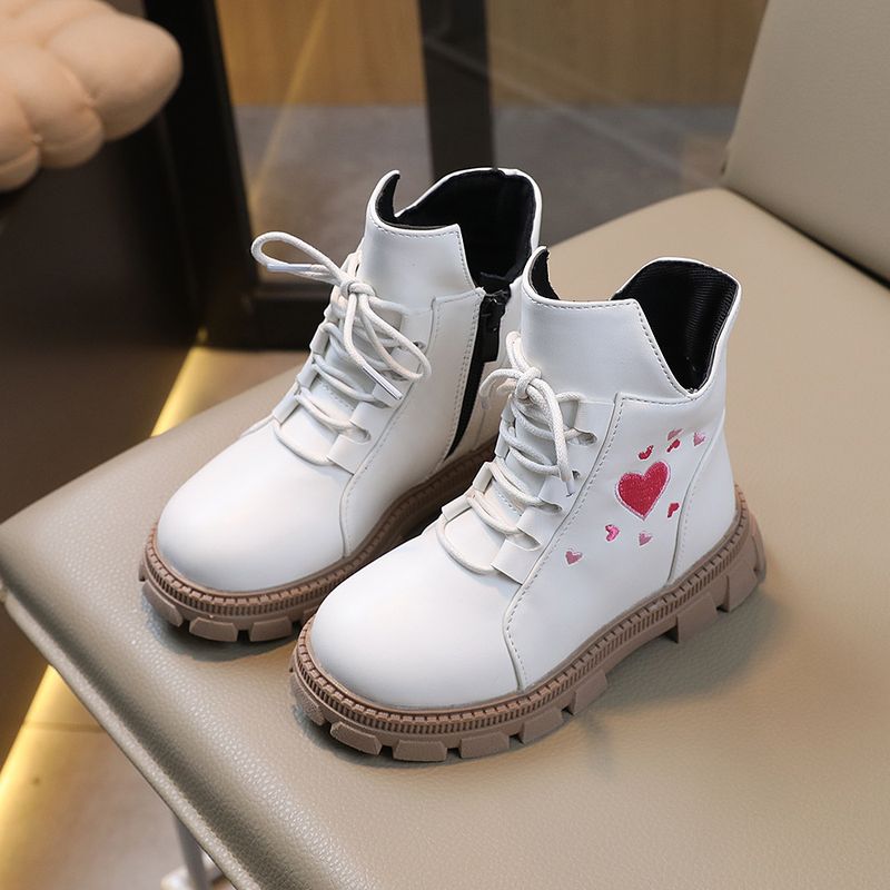 Kinderschuhe Mädchen Martin Stiefel 2024 Neue Frühjahr und Herbst Schwarz Laufsteg Kurze Stiefel Kinderstiefel Kleine Mädchen Kinderstiefel_voghion.com