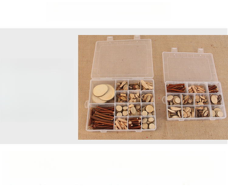 Set kleuters DIY knutselactiviteit houten blokken doos klein droge tak materialen_voghion.com