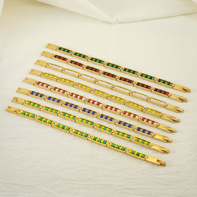 Mode Edelstahl Armband Für Frauen Gold Titan Stahl Vielseitig Armreif Schmuck_voghion.com