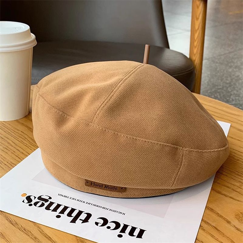 Neuheiten Herbst Winter Neue süße kühle leichte Wollmützen Mode Britischer Künstlerstil Retro Vielseitige Baskenmützen für Frauen_voghion.com