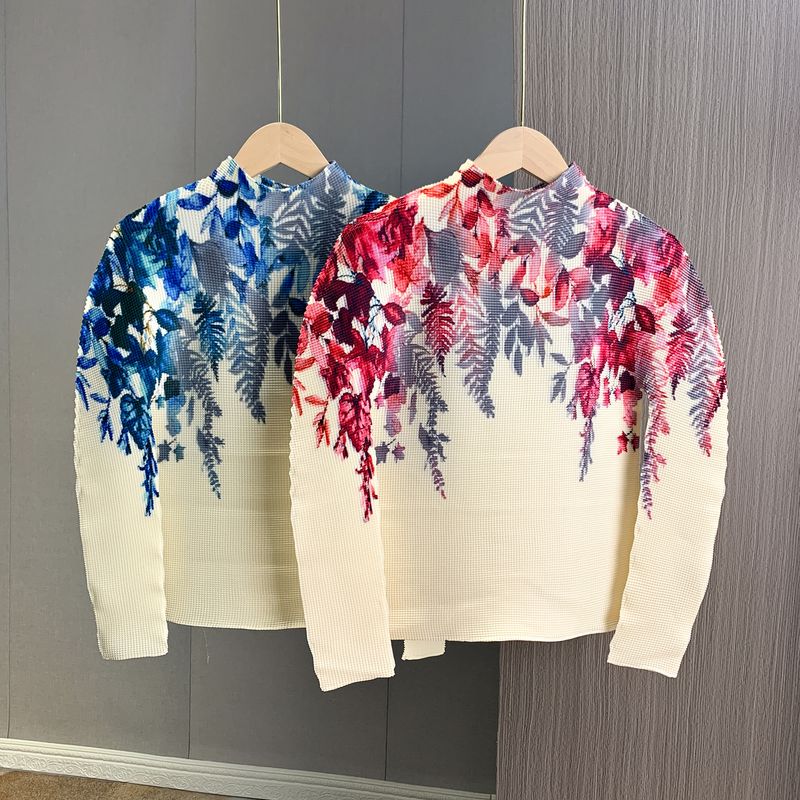 Abbigliamento da donna Completo due pezzi a maniche lunghe con pieghe stampato, vendita calda, nuovo stile, temperamento alla moda, maglietta attillata per le donne_voghion.com