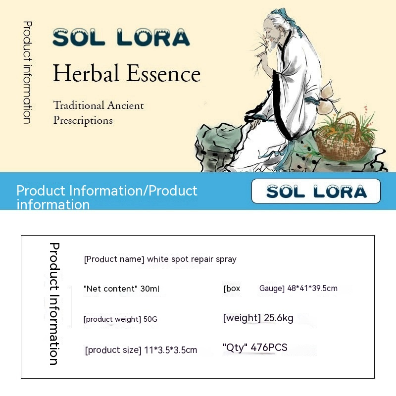 SOL LORA Psoralea Beyaz Temizleme Spreyi Cilt Onarım Leke Losyonu Bakım_voghion.com