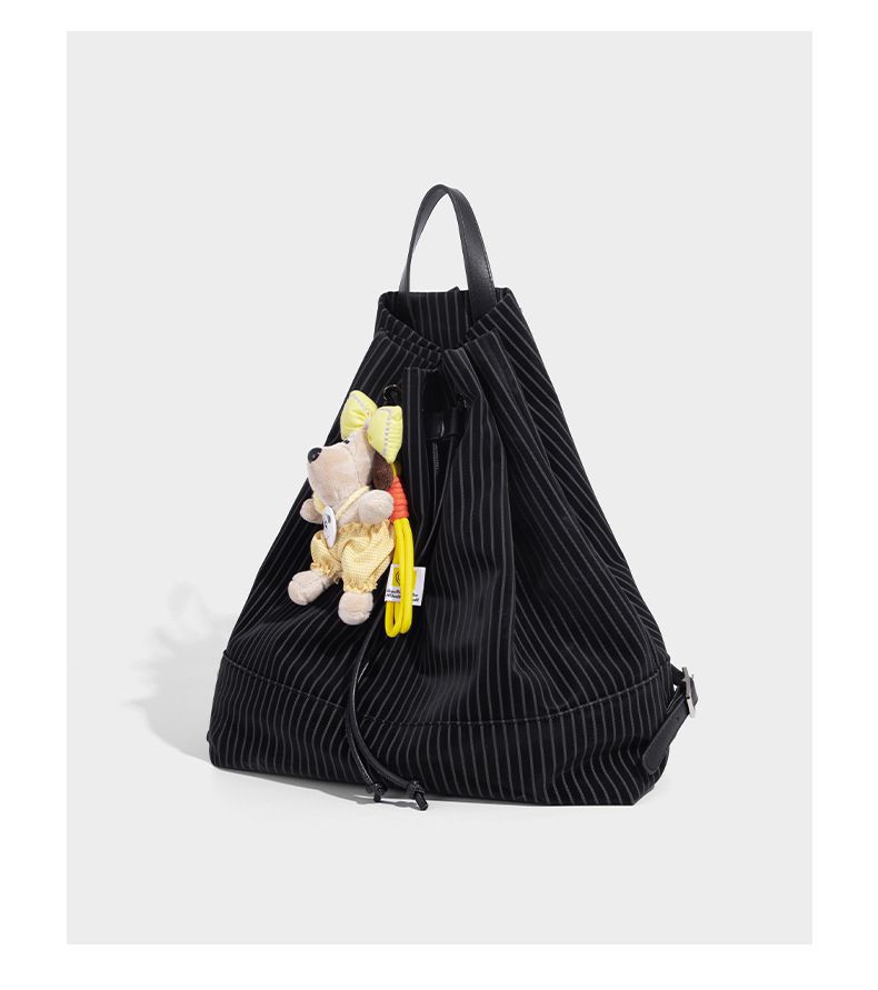 Casual INS Fashion New Trend Korean Striped Canvas Bag_voghion.com