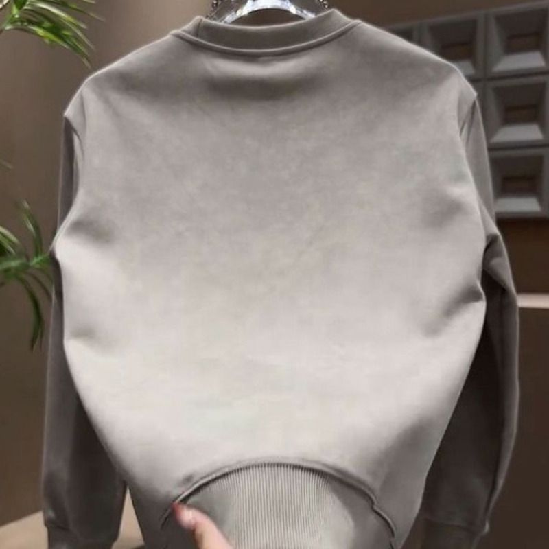 2025 Frühling Herbst Winter Vielseitiger Trendy Pullover Stahldruck Brief Top Herren Langarm Casual Fashion Fleece_voghion.com