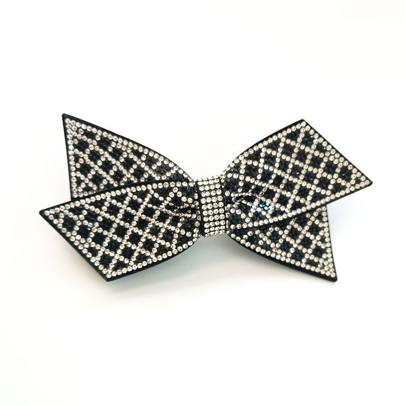 Pince à cheveux en forme de nœud pour fille, épingle à cheveux en diamant, filet, célébrité, rétro, même style, accessoires pour cheveux, femme_voghion.com