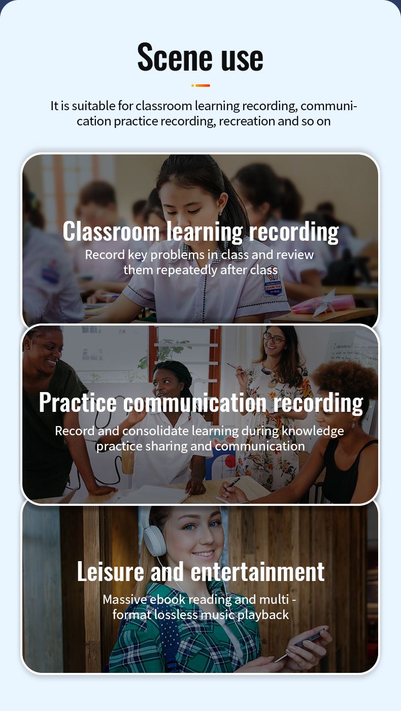 Digital Voice Recorder Neue M30 Mp4 E Buch FM Student Klasse Ai Intelligente High Definition Noise Reduktion Fernbedienung Recorder MP3_voghion.com