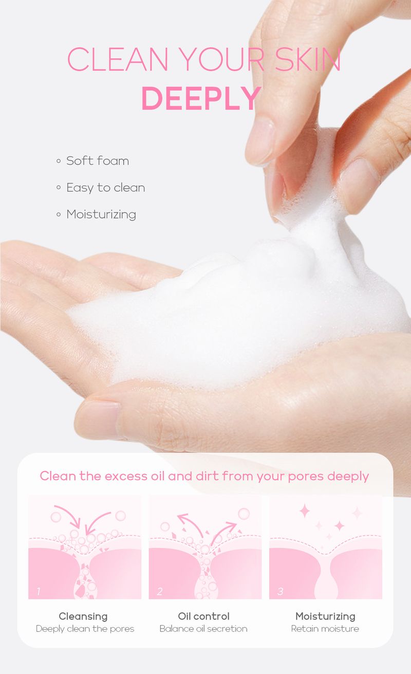 FENYI Japansk Sakura Ansiktsrengöring 50g Återfuktande Rengörande Porrengöring_voghion.com