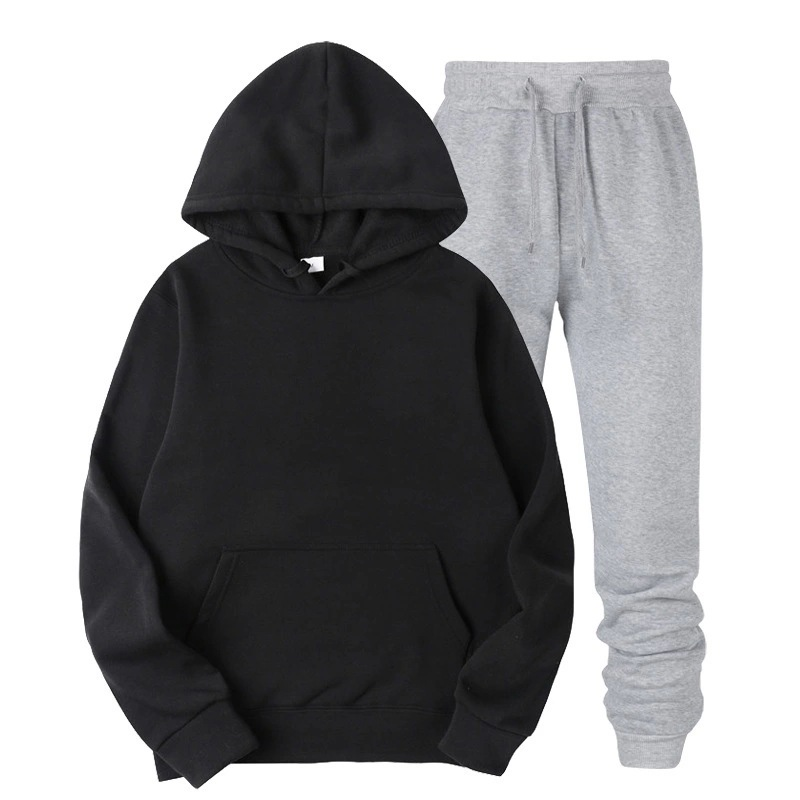 Set maglione sportivo pullover Felpa con cappuccio da uomo in pile moda_voghion.com