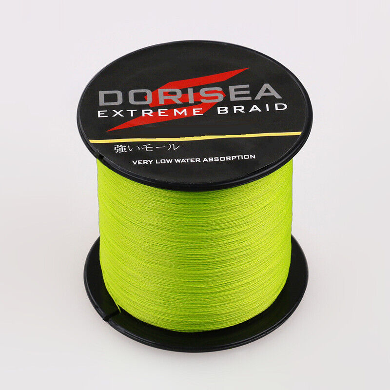 Dorisea fluoreszkáló zöld Dyneema PE szőtt horgászzsinór, többszálú, 1000 m, 6-100 font_voghion.com