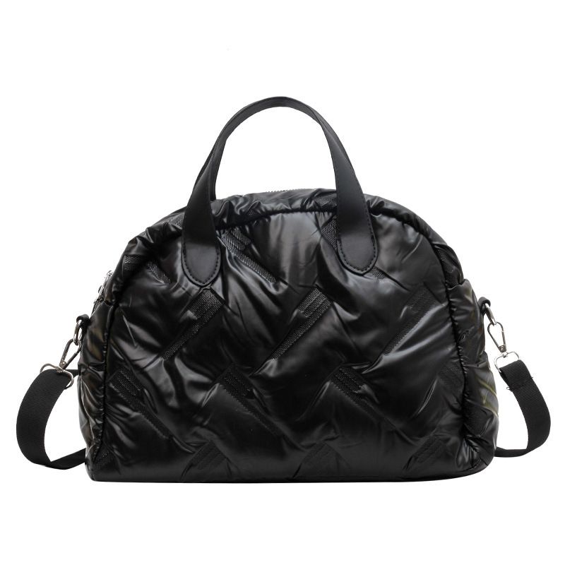 Materiale del piumino Giacca imbottita in cotone Borsa casual Tracolla lunga_voghion.com