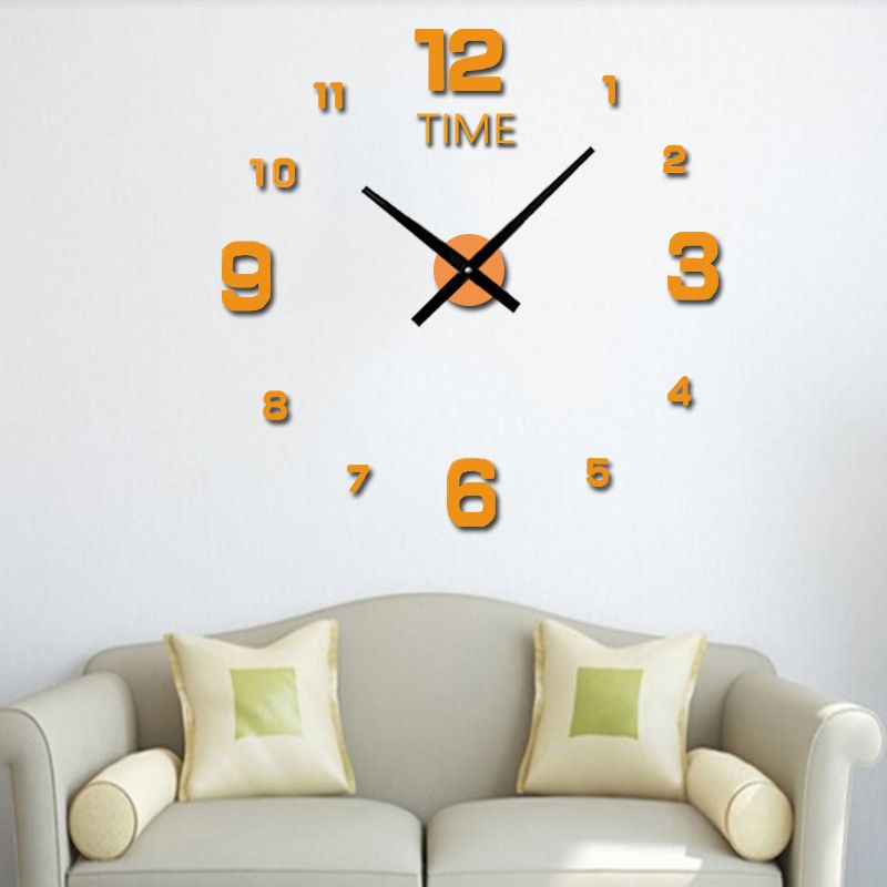 Adesivo da parete per sfondo soggiorno casa digitale in acrilico 3D, orologio, orologio decorativo con luce notturna_voghion.com